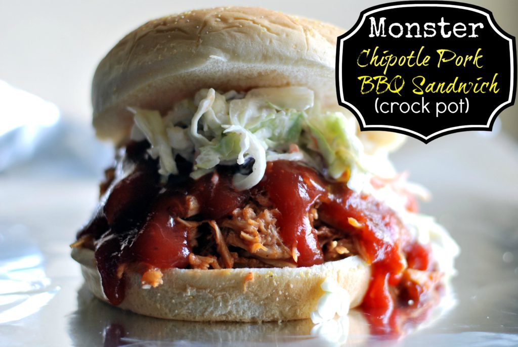 Monster Chipotle Pulled Pork BBQ Sandwich (crock pot) | Aunt Bee's Recipes
