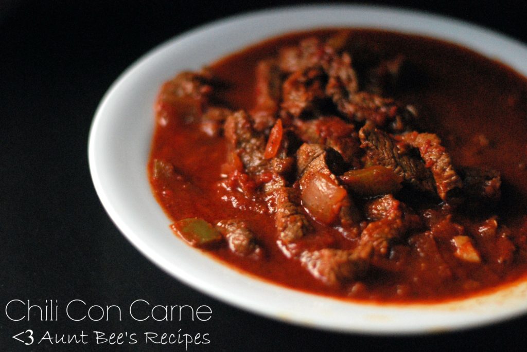 Chili Con Carne | Aunt Bee's Recipes