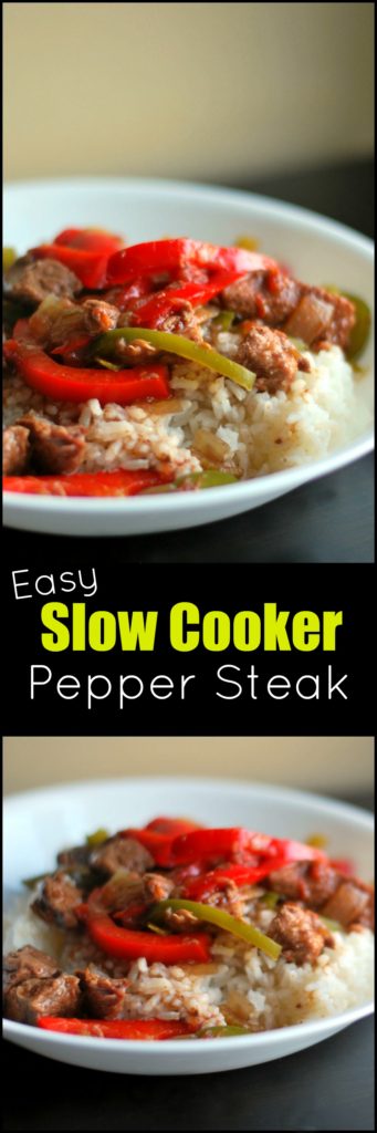 Easy Slow Cooker Pepper Steak | Aunt Bee's Recipes