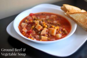 Ground Beef & Vegetable Soup | Aunt Bee's Recipes