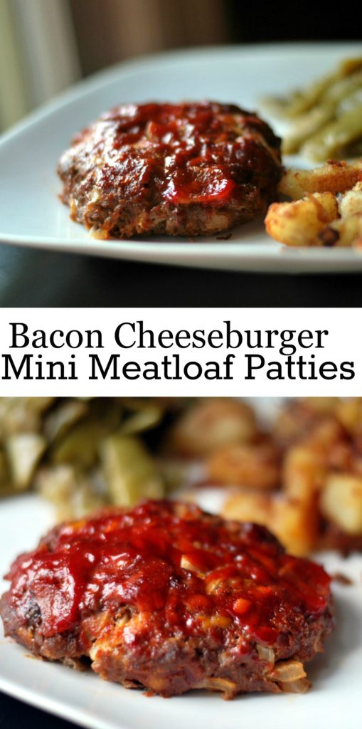 Bacon Cheeseburger Mini Meatloaf Patties | Aunt Bee's Recipes