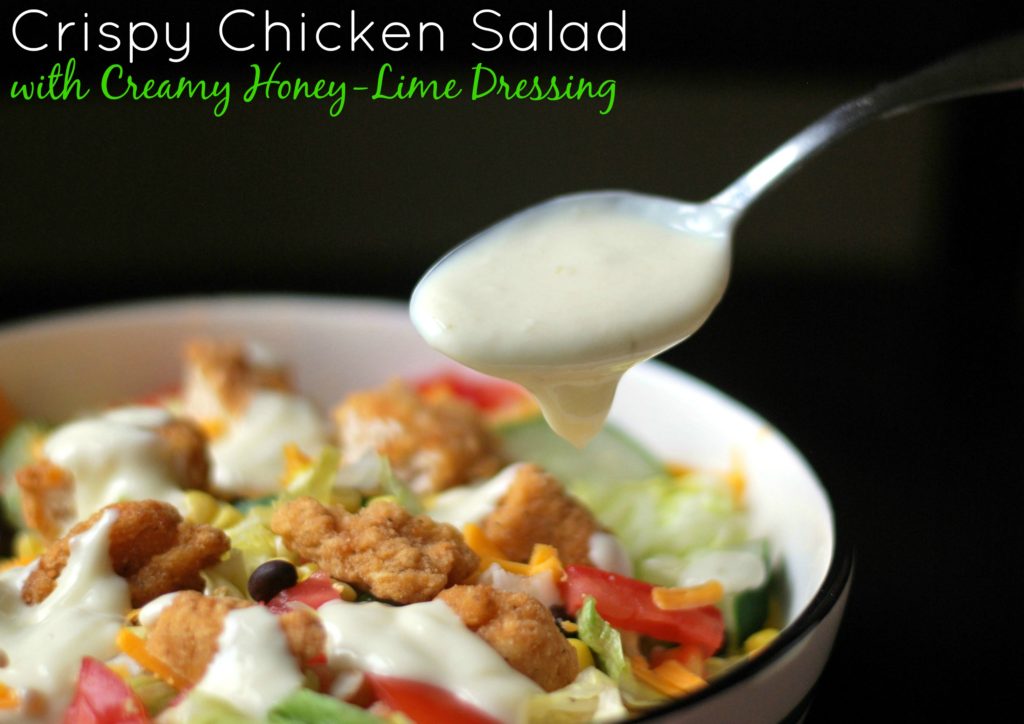 Crispy Chicken Salad with Creamy Honey-Lime Dressing | Aunt Bee's Recipes