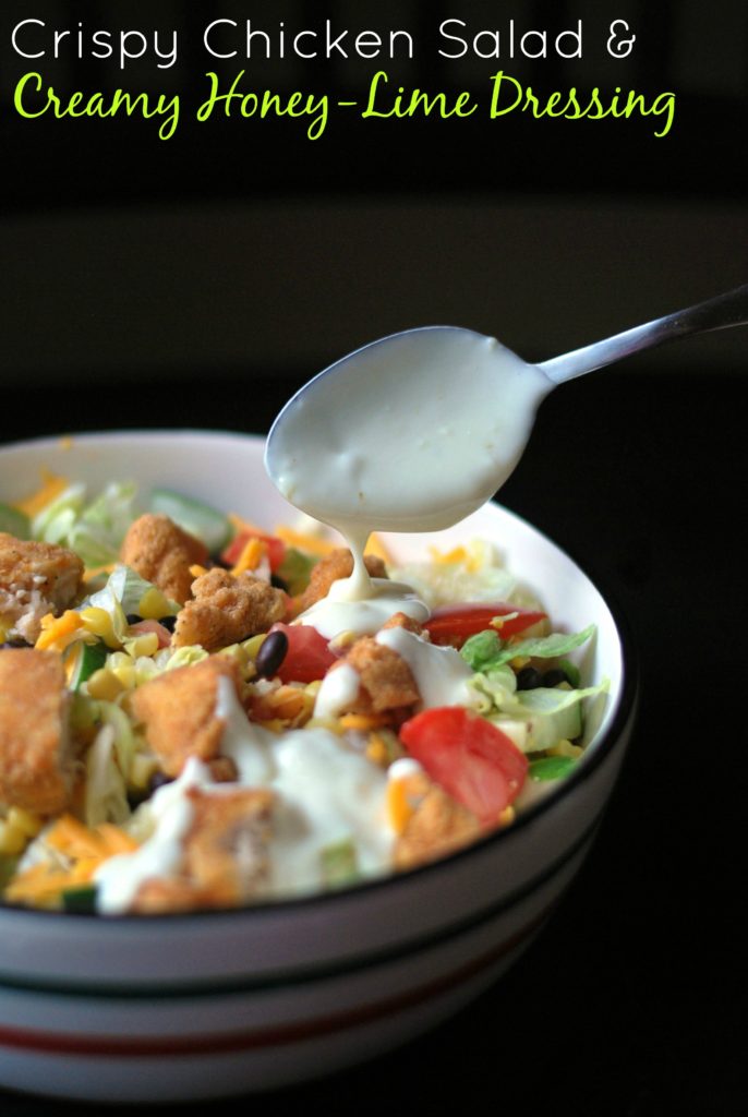 Crispy Chicken Salad with Creamy Honey-Lime Dressing | Aunt Bee's Recipes