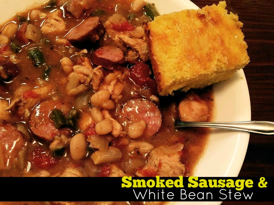 Smoked Sausage & White Bean Stew | Aunt Bee's Recipes