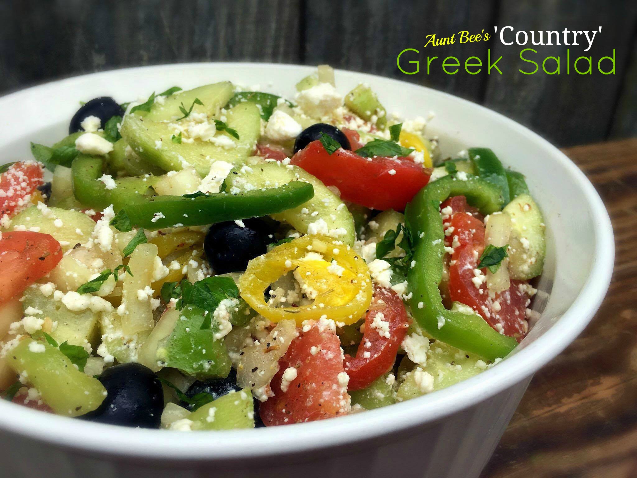 'Country' Greek Salad - Aunt Bee's Recipes
