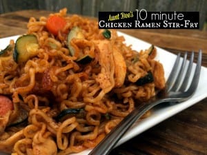 10 Minute Chicken & Ramen Stir-Fry | Aunt Bee's Recipes