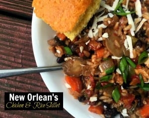 New Orleans Chicken & Rice Skillet Meal | Aunt Bee's Recipes